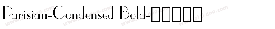 Parisian-Condensed Bold字体转换